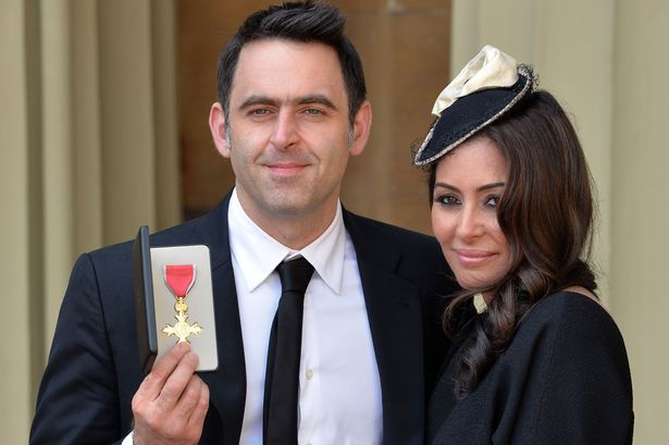 snooker-player-ronnie-osullivan-poses-with-his-partner-laila-rouass