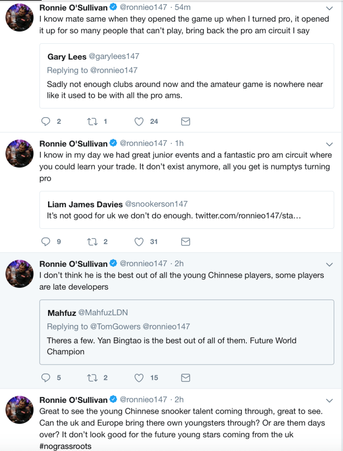 ROS about 3 Young Chinese wins