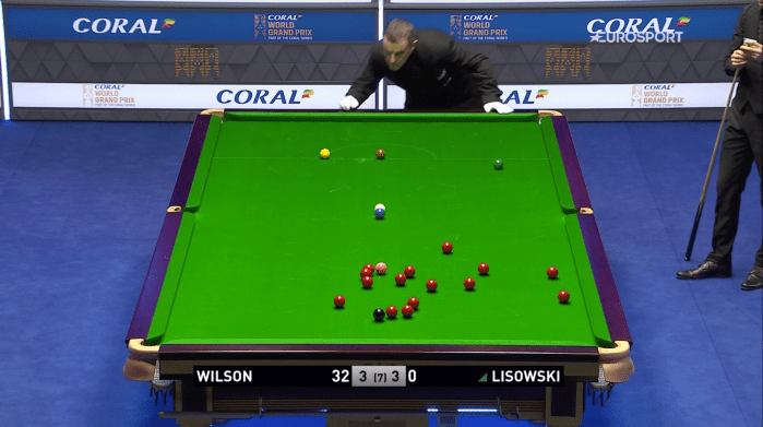 Lisowski WGP 2020, last 32 - tough snooker