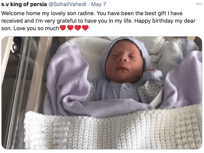 Soheil Vahedi Baby tweet 2021-05-12 at 20.48.38